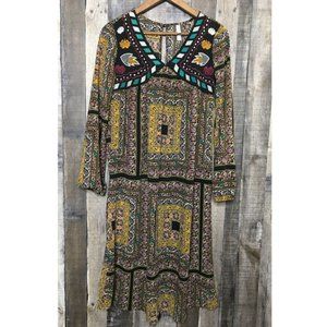 Xhilaration Embroidered Long Sleeve Sun Dress